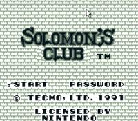 une photo d'Ã©cran de Solomon s Club sur Nintendo Game Boy